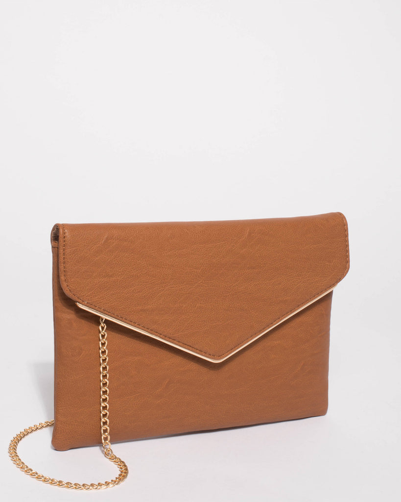 Tan Samantha Clutch Bag