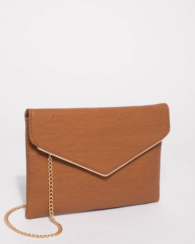 Tan Samantha Clutch Bag
