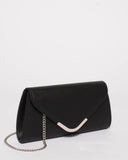 Black Kelsey Evening Clutch Bag