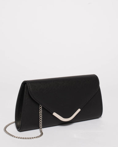 Black Kelsey Evening Clutch Bag