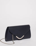 Navy Kelsey Evening Clutch Bag