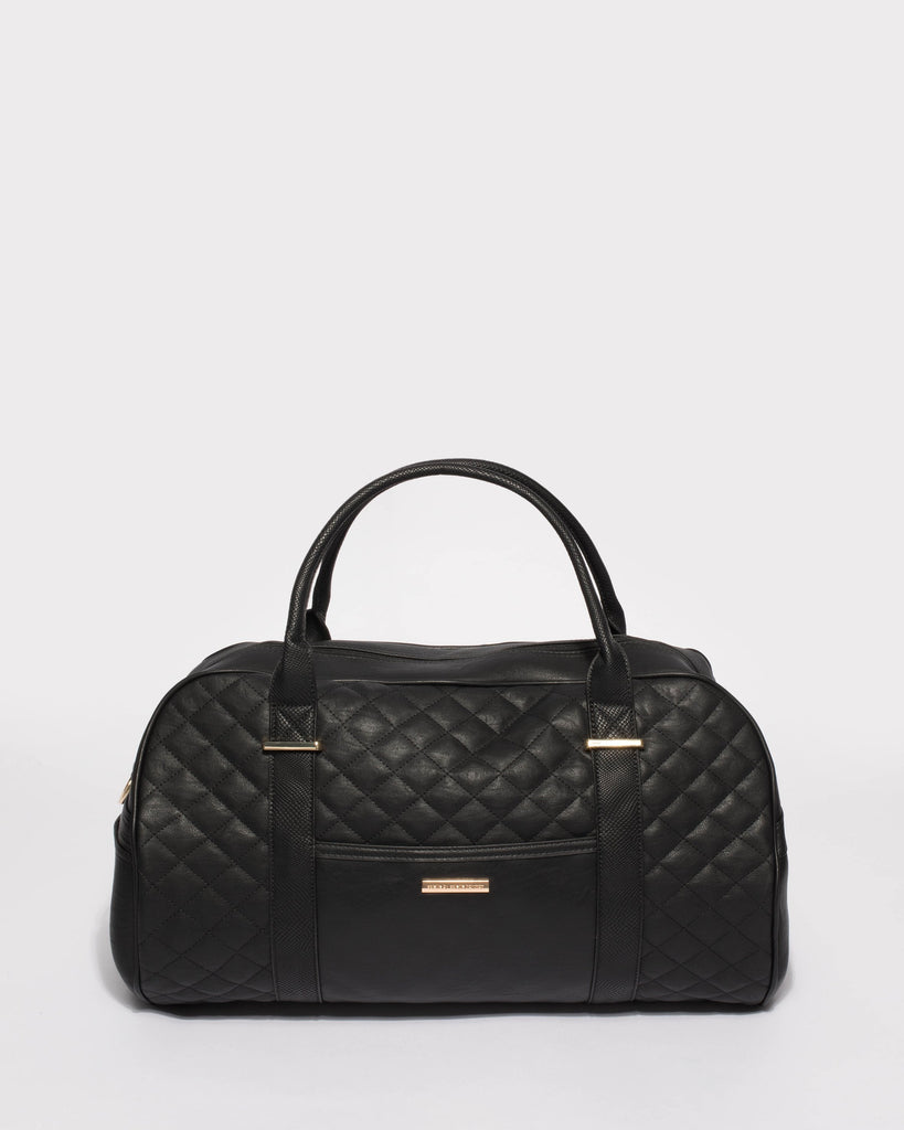 Black Pu Workout Bag