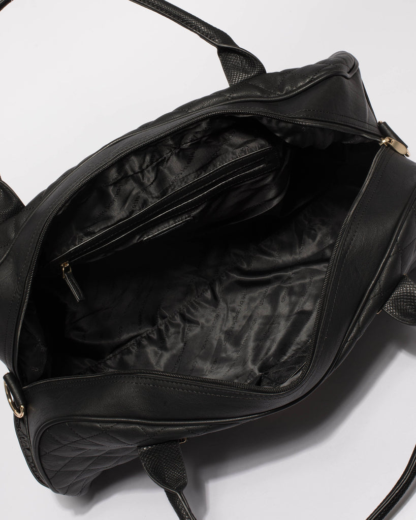 Black Pu Workout Bag