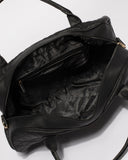 Black Pu Workout Bag