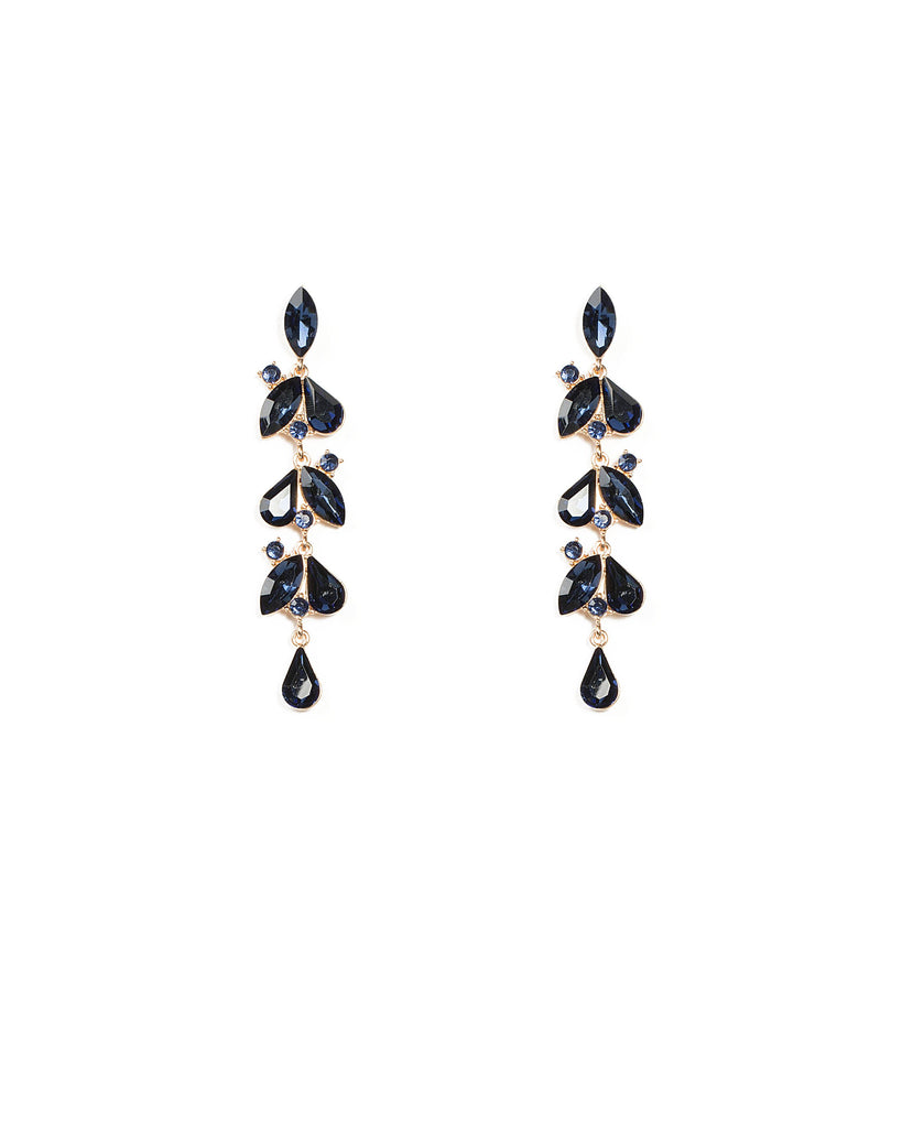 Drop Navy Stone Earrings