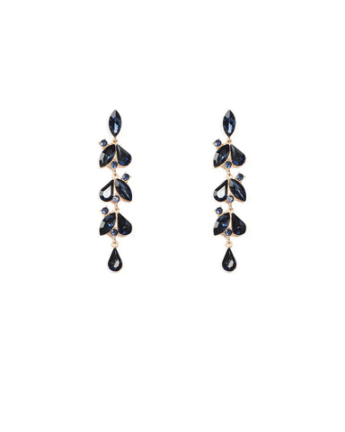 Drop Navy Stone Earrings