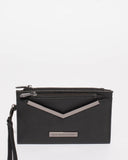 Black Annabel Textured Wallet