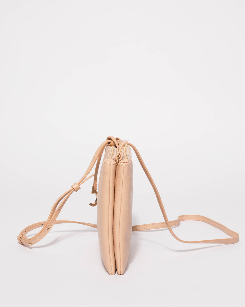 Margot Nude Leather Crossbody