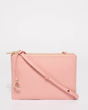 Margot Pink Leather Crossbody