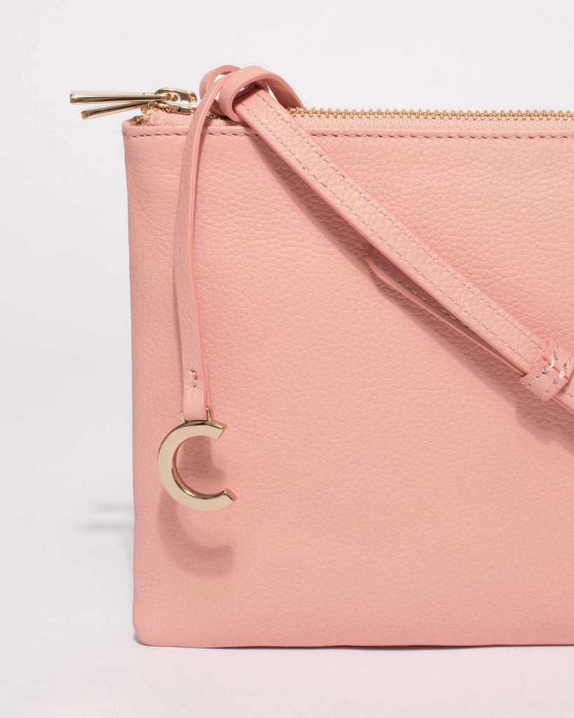 Margot Pink Leather Crossbody