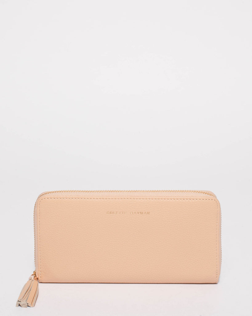 Charlize Nude Leather Wallet