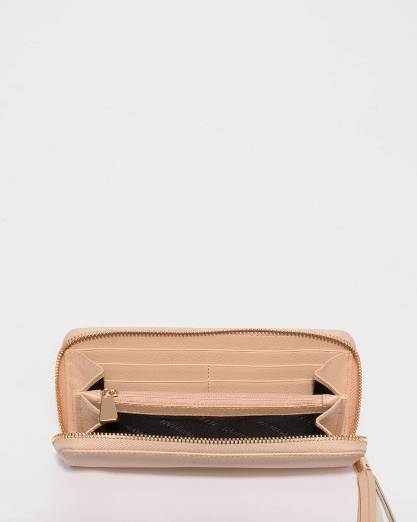 Charlize Nude Leather Wallet