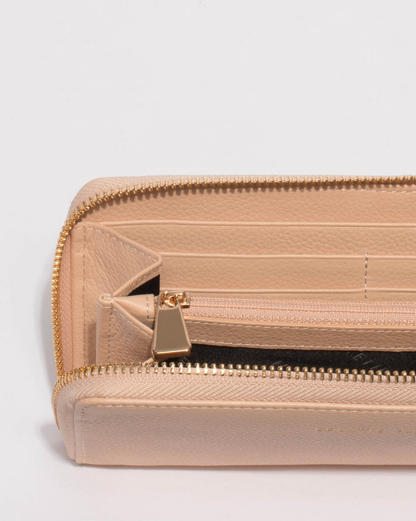 Charlize Nude Leather Wallet