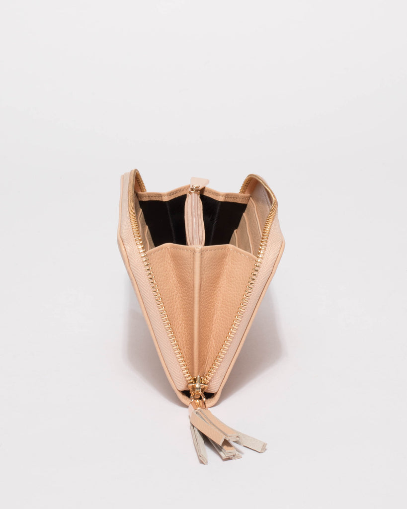 Charlize Nude Leather Wallet
