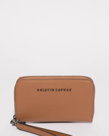 Tan Saffiano Colette Premium Wallet