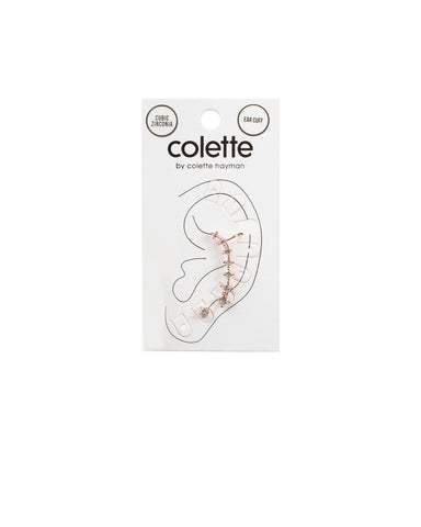 Diamante Rose Gold Bar Ear Cuff
