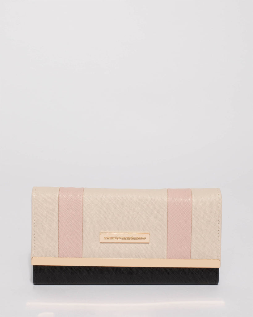 Ivory Pink Natalie Panel Wallet