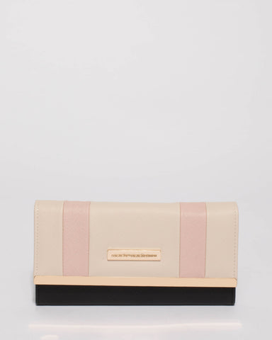 Ivory Pink Natalie Panel Wallet