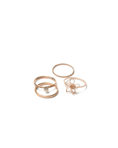 Metal Flower Ring Pack - Medium