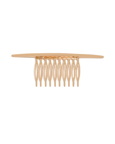 Gold Tone Metal Bar Hair Comb