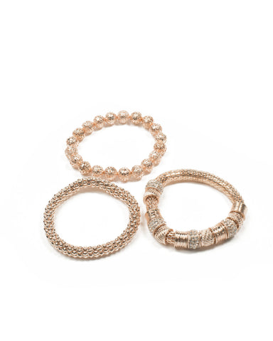 Rose Gold Tone Cloisonne Stretch Wristwear Pack