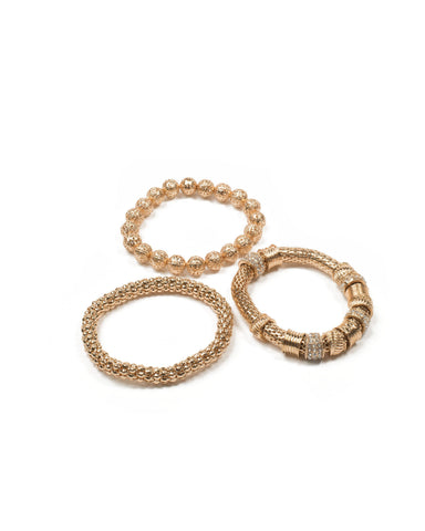 Gold Tone Cloisonne Stretch Wristwear Pack