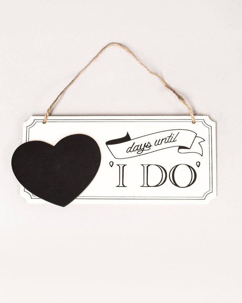 Ivory Wedding Countdown Chalkboard
