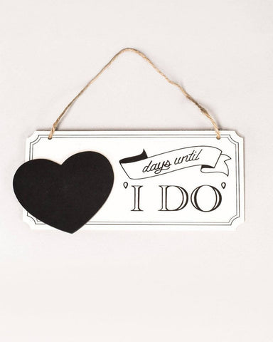 Ivory Wedding Countdown Chalkboard