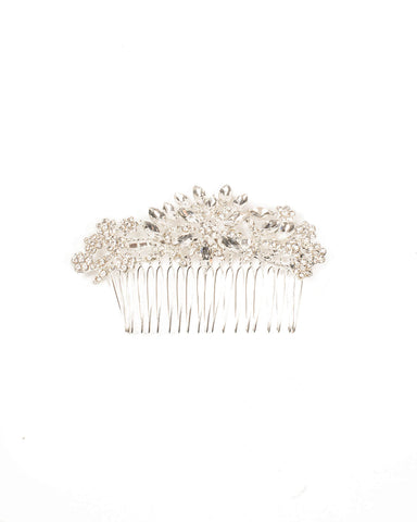 Diamante Stone Flower Hair Comb