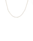 Crystal Silver Tone Cup Chain Crossover Necklace