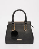 Black Textured Audrey Tote Bag