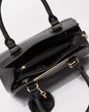 Black Textured Audrey Tote Bag