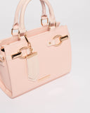 Pink Saffiano Saffiano Flat Tassel Mini Bag
