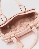 Pink Saffiano Saffiano Flat Tassel Mini Bag