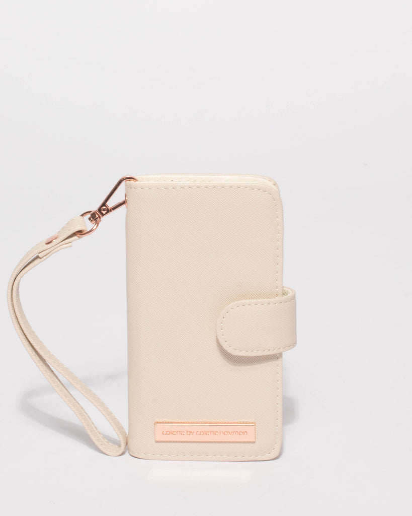 Ivory Saffiano Iphone 6, 7 & 8 Purse