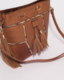Tan Luxy Medium Drawstring Bag