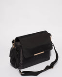 Black Mia Nylon Large Baby Bag