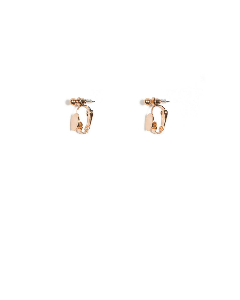 Rose Gold Disc Earring Back Converter