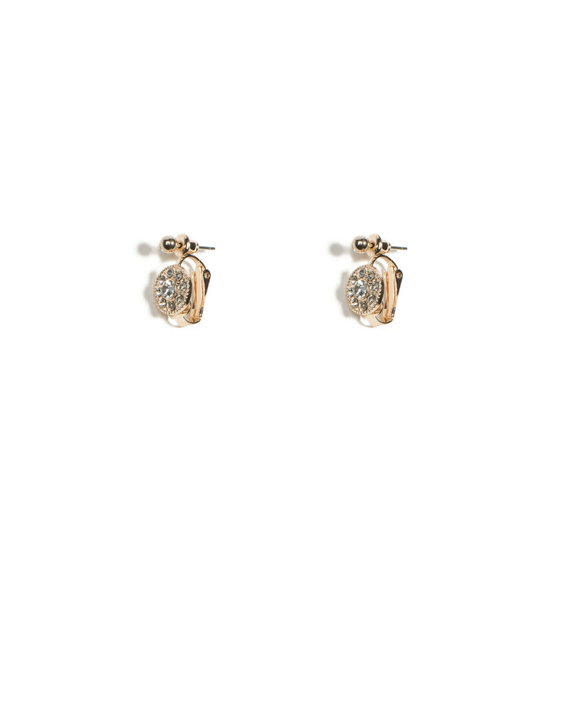 Diamante Gold Earring Back Converter