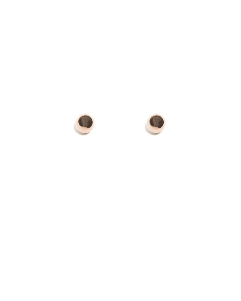 Rose Gold Tone Large Metal Stud Earrings