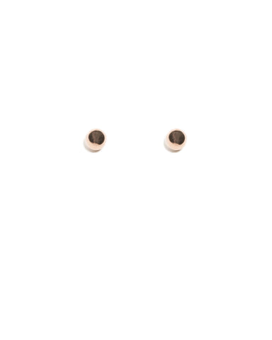 Rose Gold Tone Large Metal Stud Earrings