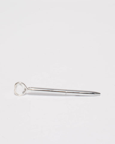 Silver Diamante Love Heart Pen