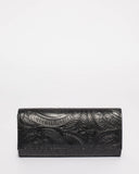 Embossed Black Codie Clutch