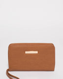 Tan Gwen Wristlet Wallet
