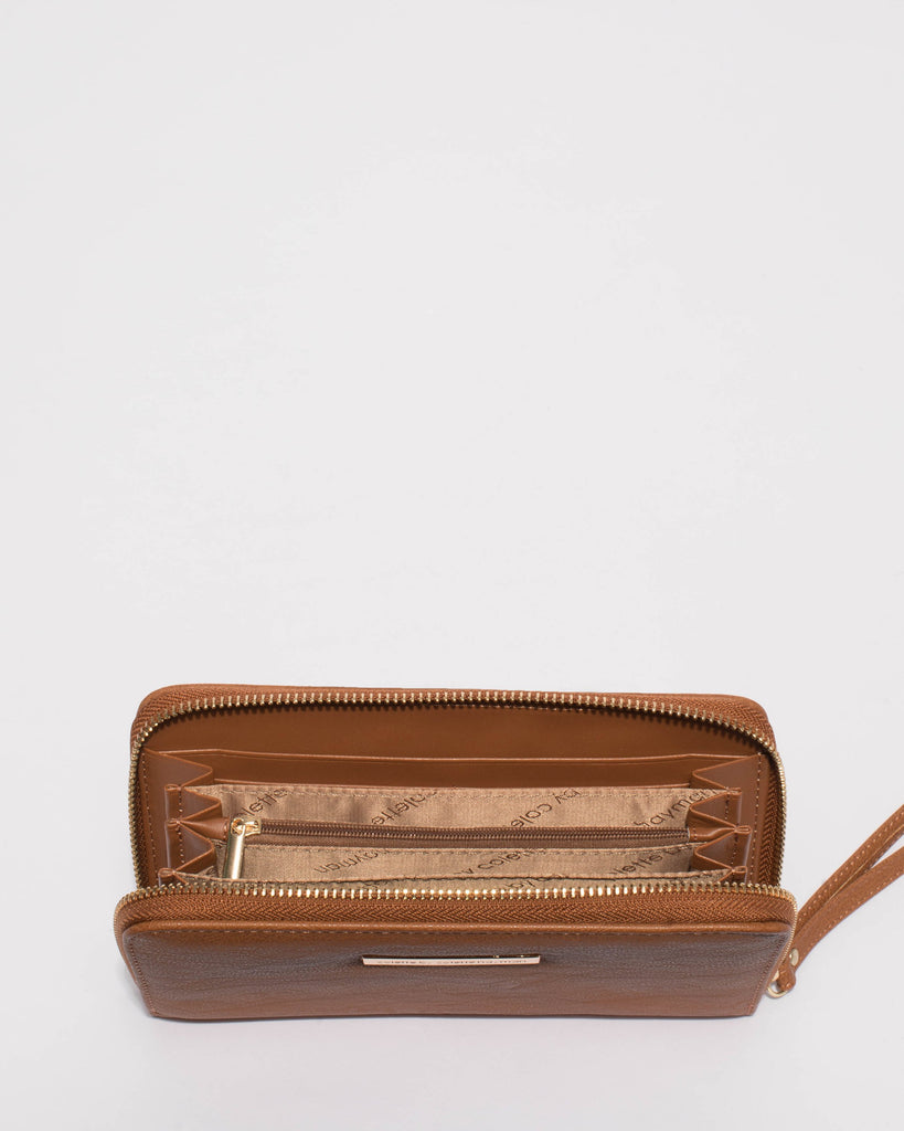 Tan Gwen Wristlet Wallet