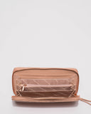 Pink Embossed Gwen Wristlet Wallet