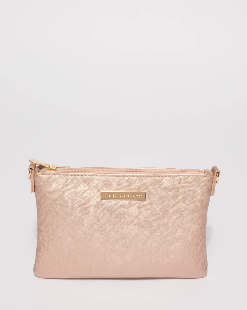 Rose Gold Peta Flower Chain Crossbody Bag