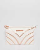 White Rose Gold Peta Crossbody Bag