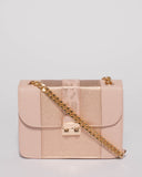 Pink Rose Gold Quinn Panel Crossbody Bag