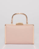 Pink Melissa Top Handle Clutch Bag